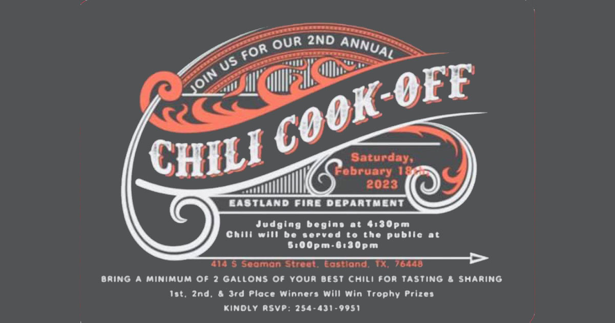Eastland Fire Department Chili CookOff February 18th Microplex News